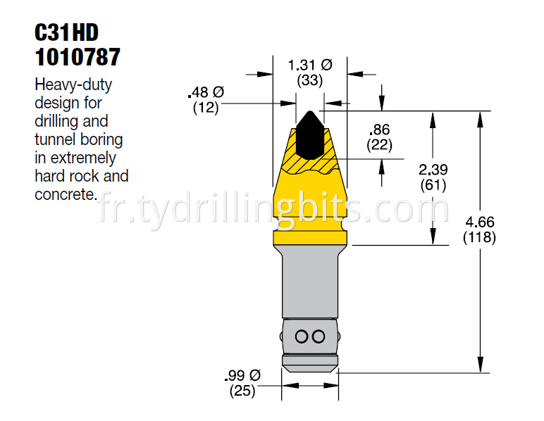 C31HD trencher bit